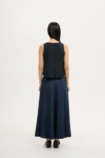 CARLINA PLEATED V NECK TOP