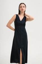 *BACKORDER* AURIELLE WAIST TIE LINEN DRESS