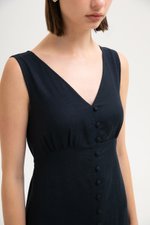 *BACKORDER* AURIELLE WAIST TIE LINEN DRESS