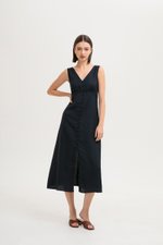 *BACKORDER* AURIELLE WAIST TIE LINEN DRESS