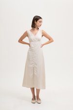 *BACKORDER* AURIELLE WAIST TIE LINEN DRESS