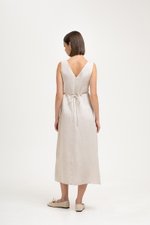 *BACKORDER* AURIELLE WAIST TIE LINEN DRESS