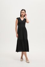 ODELIA V-NECK CONTRAST DRESS
