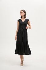 ODELIA V-NECK CONTRAST DRESS