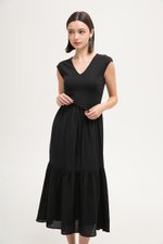 ODELIA V-NECK CONTRAST DRESS