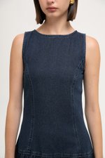 *BACKORDER* AUDREY DROP WAIST DENIM MINI DRESS *BACKORDER* AUDREY DROP WAIST DENIM MINI DRESS