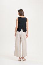 LAUREN SPLIT BACK LINEN TOP LAUREN SPLIT BACK LINEN TOP