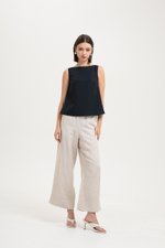 LAUREN SPLIT BACK LINEN TOP LAUREN SPLIT BACK LINEN TOP