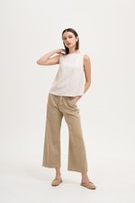 LAUREN SPLIT BACK LINEN TOP LAUREN SPLIT BACK LINEN TOP