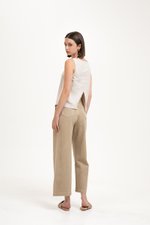 LAUREN SPLIT BACK LINEN TOP LAUREN SPLIT BACK LINEN TOP