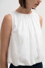 AYLA BUBBLE HEM LINEN TOP