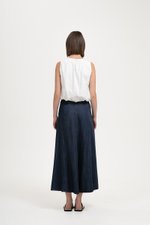 AYLA BUBBLE HEM LINEN TOP