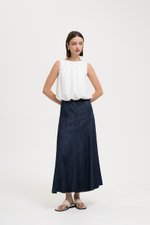 AYLA BUBBLE HEM LINEN TOP