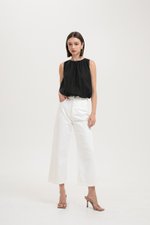 AYLA BUBBLE HEM LINEN TOP