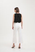 AYLA BUBBLE HEM LINEN TOP
