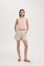 AYLA BUBBLE HEM LINEN TOP