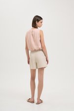 AYLA BUBBLE HEM LINEN TOP