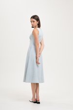 RUTH TIE FRONT GINGHAM MIDI DRESS