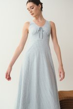 RUTH TIE FRONT GINGHAM MIDI DRESS