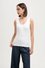 MAVIE SCOOP NECK BUTTON DOWN TANK TOP MAVIE SCOOP NECK BUTTON DOWN TANK TOP