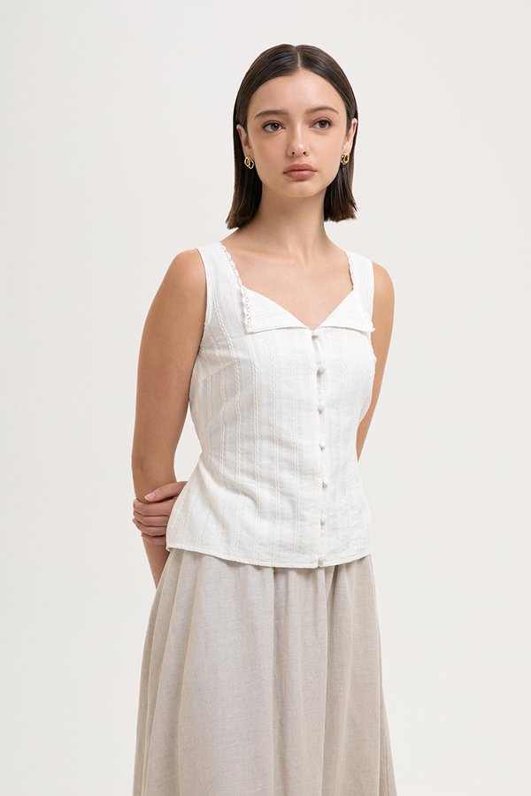CHLOE TEXTURED COTTON TOP