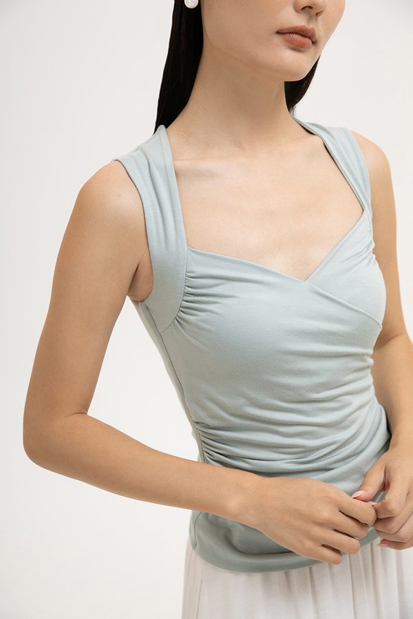 VADELLA SWEET HEART RUCHED MODAL TOP