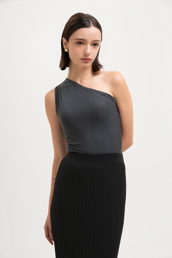 CHANTELLE ONE SHOULDER MESH TOP