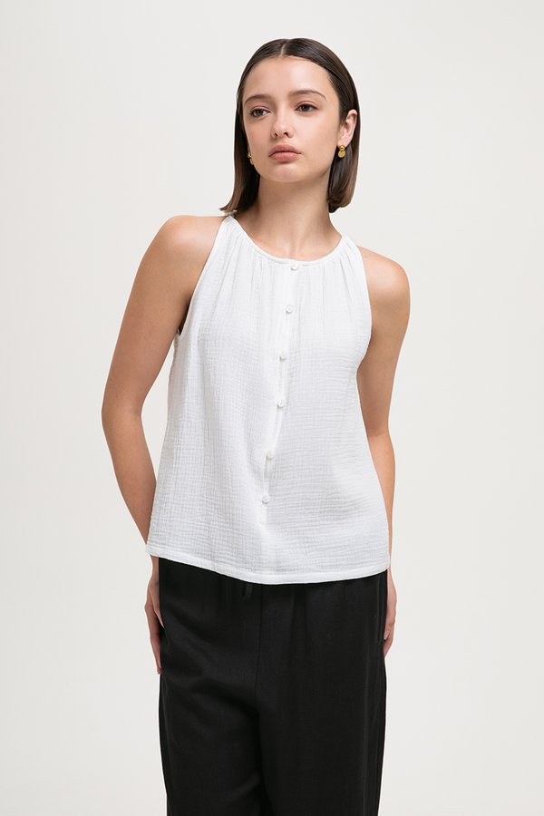 CARLYN BUTTONDOWN MUSLIN TOP