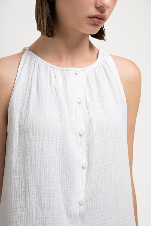 CARLYN BUTTONDOWN MUSLIN TOP