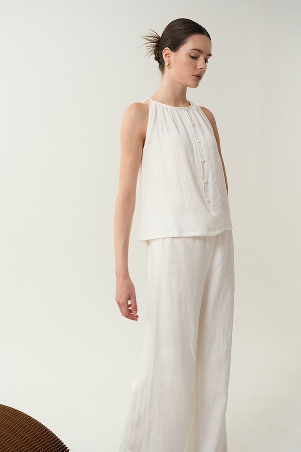 CARLYN BUTTONDOWN MUSLIN TOP