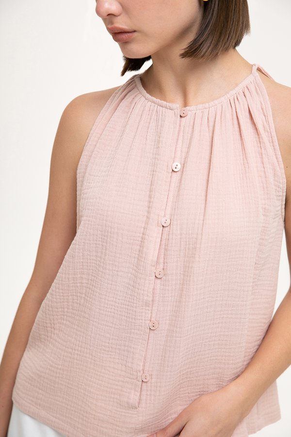CARLYN BUTTONDOWN MUSLIN TOP