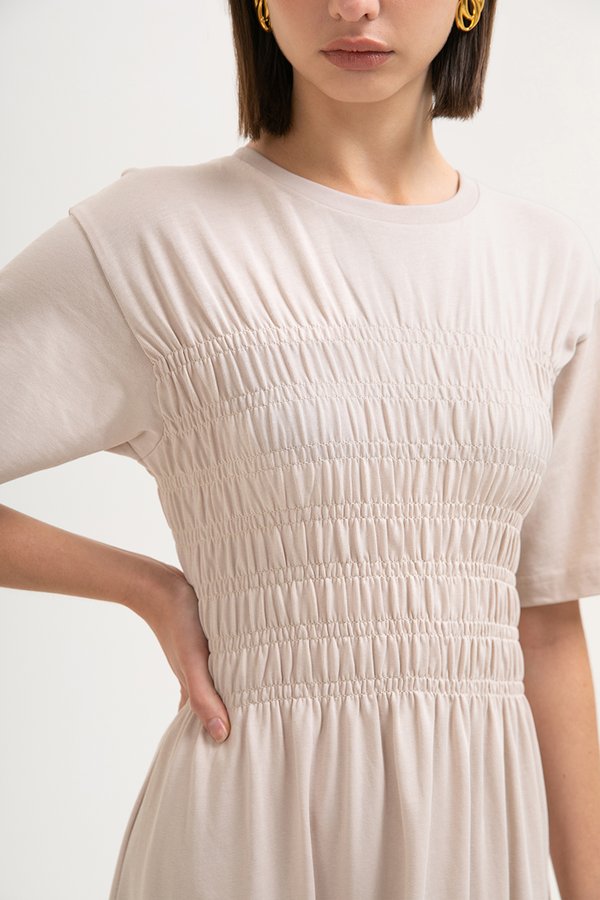 MAUDEY SMOCKED TEE DRESS MAUDEY SMOCKED TEE DRESS