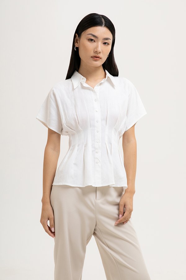 ARICA PIN TUCK LINEN SHIRT ARICA PIN TUCK LINEN SHIRT