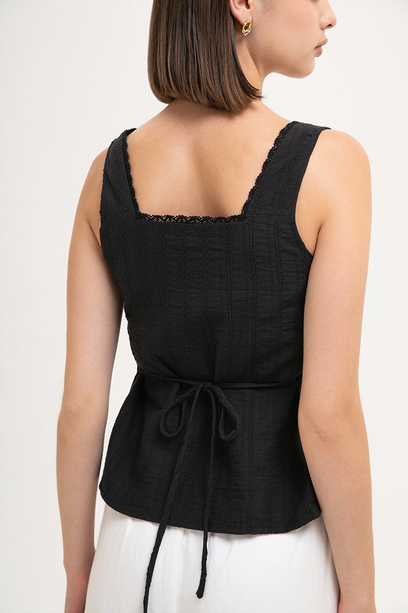 CHLOE TEXTURED COTTON TOP