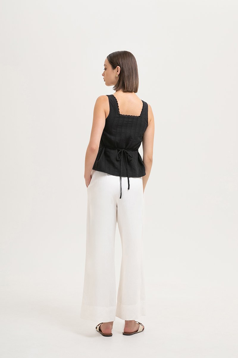 CHLOE TEXTURED COTTON TOP