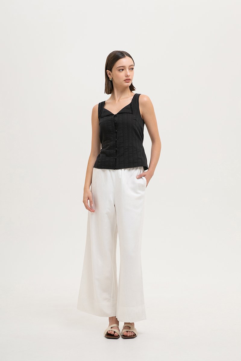 CHLOE TEXTURED COTTON TOP