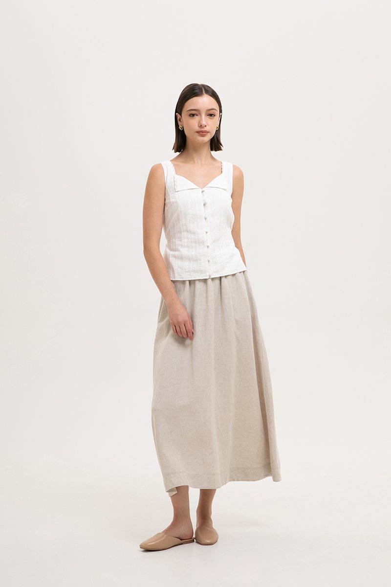CHLOE TEXTURED COTTON TOP