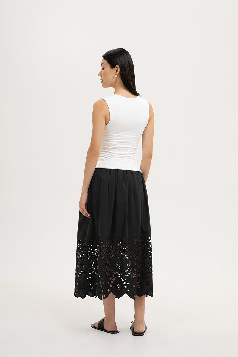 VADELLA SWEET HEART RUCHED MODAL TOP
