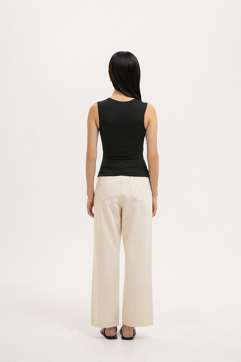 VADELLA SWEET HEART RUCHED MODAL TOP