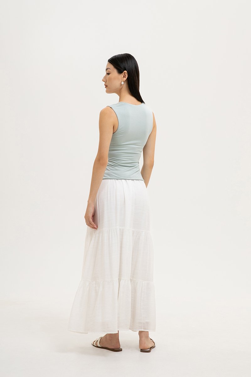 VADELLA SWEET HEART RUCHED MODAL TOP