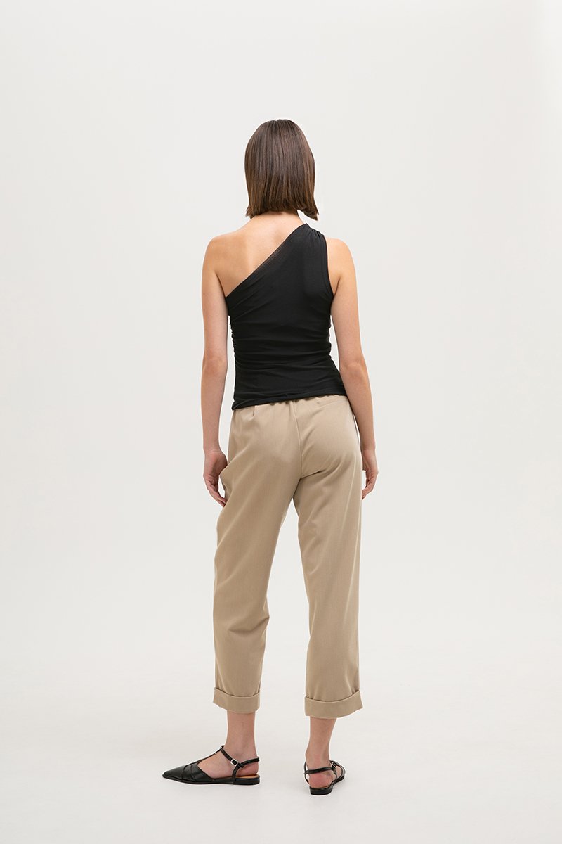 CHANTELLE ONE SHOULDER MESH TOP CHANTELLE ONE SHOULDER MESH TOP