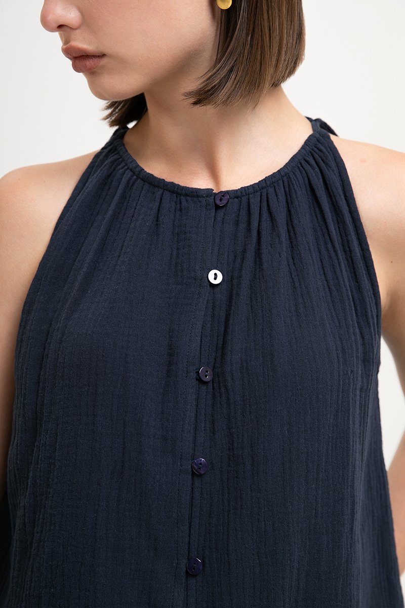 CARLYN BUTTONDOWN MUSLIN TOP