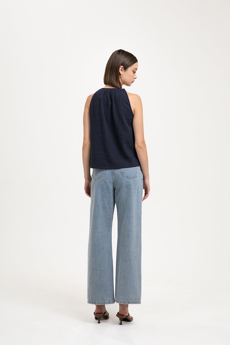 CARLYN BUTTONDOWN MUSLIN TOP