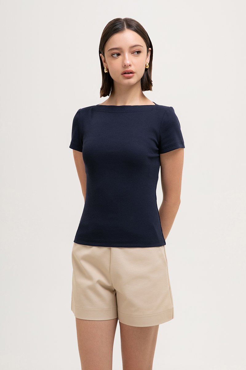 BRIDGET BOAT NECK T-SHIRT