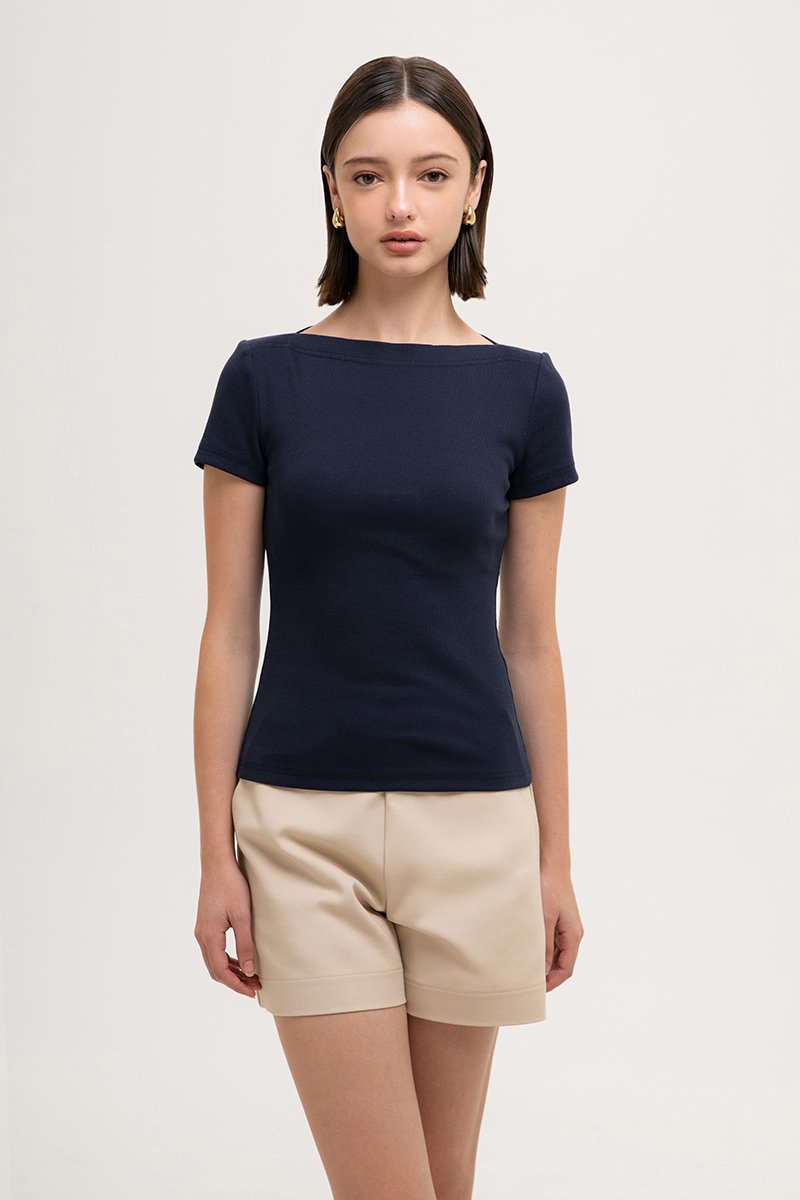 BRIDGET BOAT NECK T-SHIRT