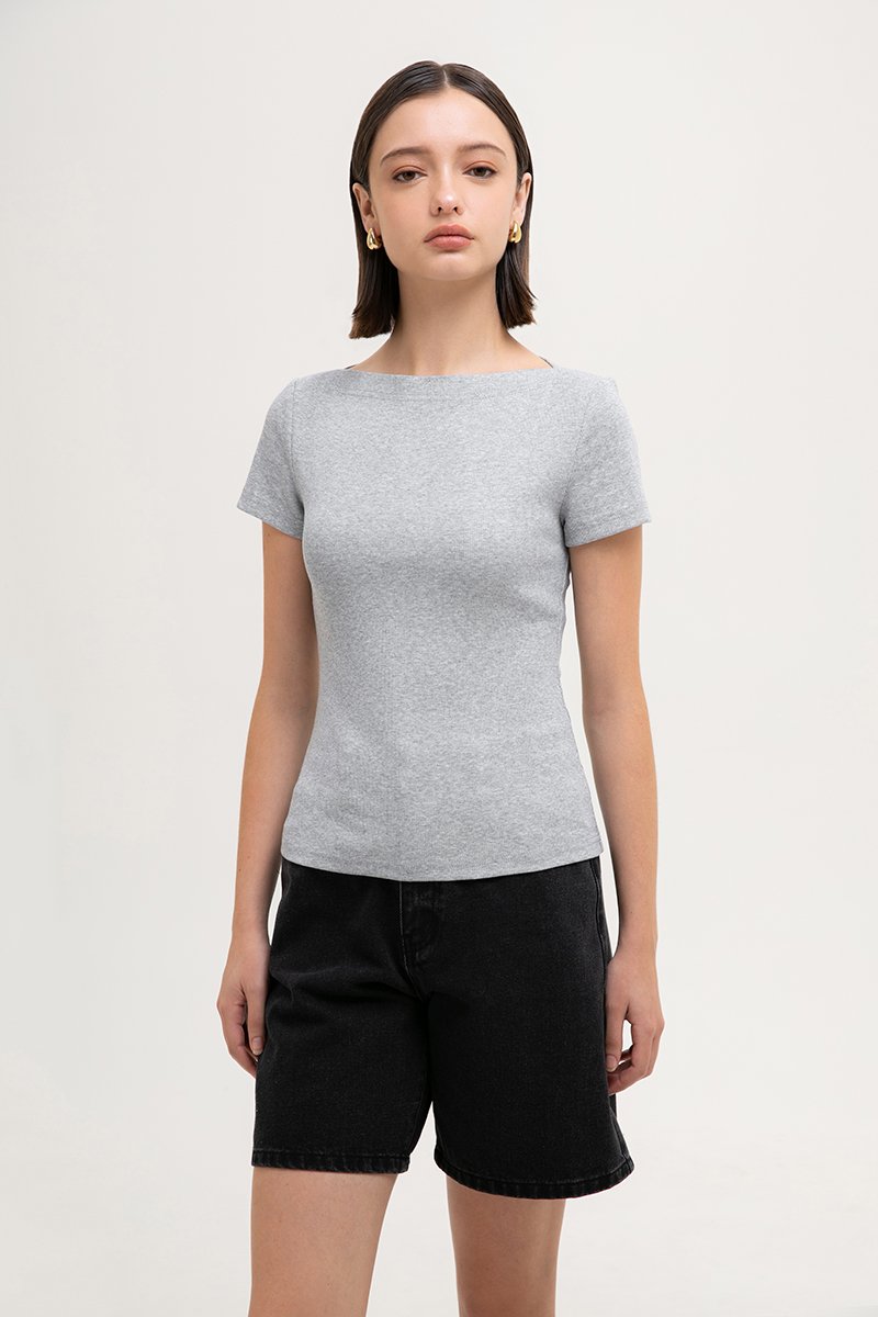 BRIDGET BOAT NECK T-SHIRT