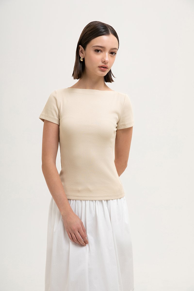 BRIDGET BOAT NECK T-SHIRT
