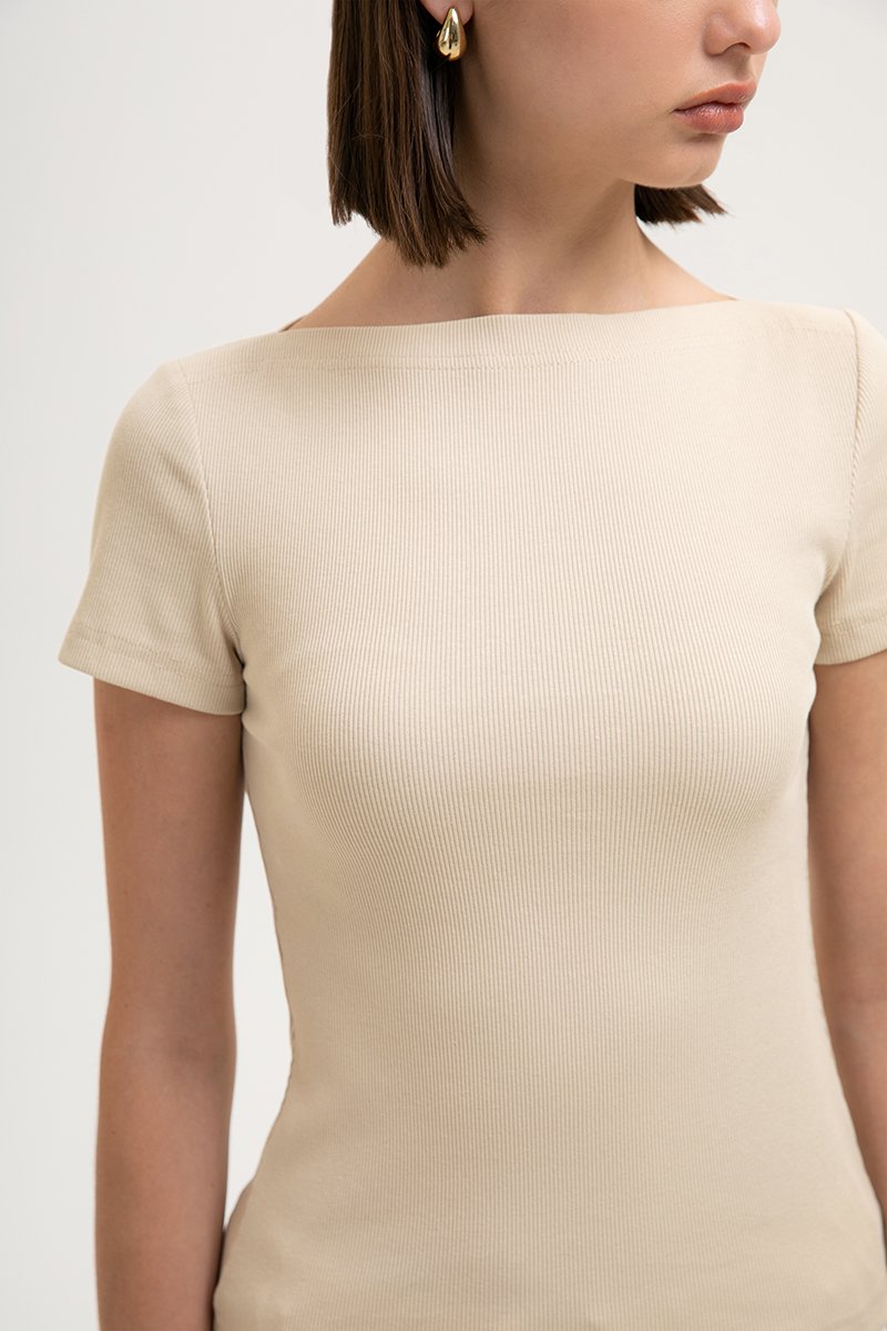 BRIDGET BOAT NECK T-SHIRT