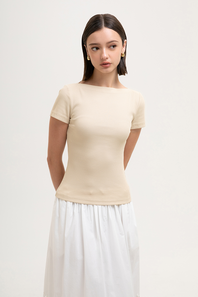BRIDGET BOAT NECK T-SHIRT