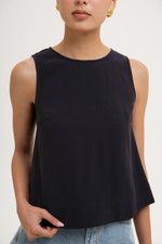 CHRISTEN SLEEVELESS LINEN TOP